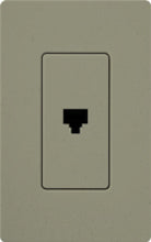 Lutron SC-PJ-GB Claro Satin Single Phone Jack in Greenbriar