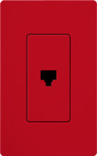 Lutron SC-PJ-HT Claro Satin Single Phone Jack in Hot