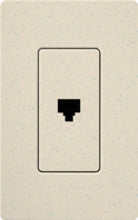 Lutron SC-PJ-LS Claro Satin Single Phone Jack in Limestone