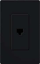 Lutron SC-PJ-MN Claro Satin Single Phone Jack in Midnight