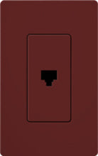 Lutron SC-PJ-MR Claro Satin Single Phone Jack in Merlot