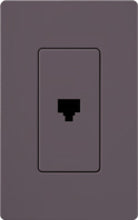 Lutron SC-PJ-PL Claro Satin Single Phone Jack in Plum