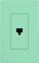 Lutron SC-PJ-SG Claro Satin Single Phone Jack in Sea Glass