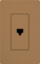 Lutron SC-PJ-TC Claro Satin Single Phone Jack in Terracotta