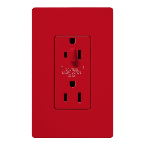 Lutron SCR-15-HDTR-HT Claro Satin Tamper Resistant 15A Split Duplex Receptacle Half for Dimming Use in Hot