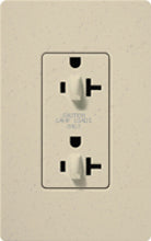 Lutron SCR-20-DDTR-ST Claro Satin Tamper Resistant 20A Duplex Receptacle for Dimming Use in Stone
