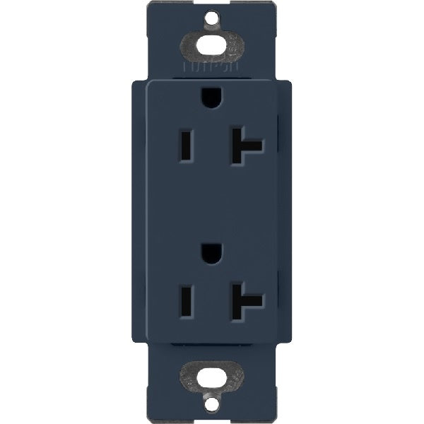 Lutron SCR-20-DE Claro Satin 20A Duplex Receptacle, Not Tamper Resistant in Deep Sea