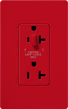 Lutron SCR-20-HDTR-HT Claro Satin Tamper Resistant 20A Split Duplex Receptacle Half for Dimming Use in Hot