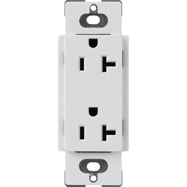 Lutron SCR-20-MI Claro Satin 20A Duplex Receptacle, Not Tamper Resistant in Mist