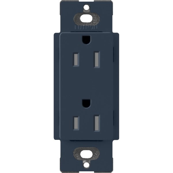 Lutron SCRS-15-TR-DE Claro Satin Tamper Resistant 15A Duplex Receptacle in Deep Sea