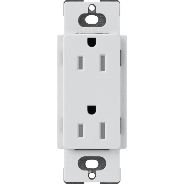 Lutron SCRS-15-TR-MI Claro Satin Tamper Resistant 15A Duplex Receptacle in Mist