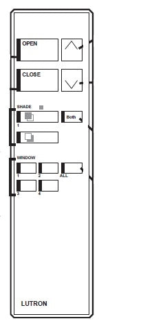 Lutron SVQ-4GD-OCIT-WH Sivoia QED Multi-function hand-held IR transmitter