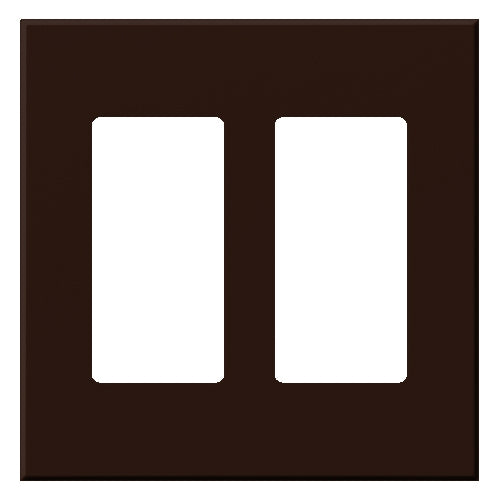Lutron VWP-2R-BR Vareo, 2-Gang Wallplate in Brown, matte finish