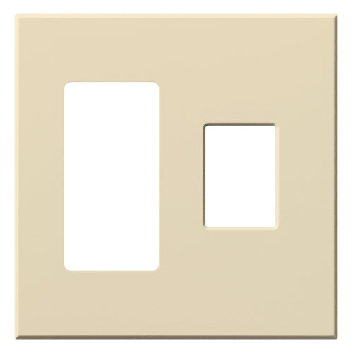 Lutron VWP-2RC-BE Vareo, 2-Gang Wallplate in Beige, matte finish