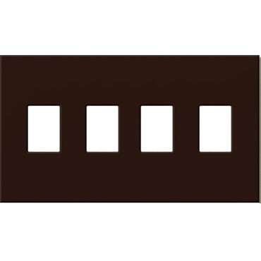 Lutron VWP-4-BR Vareo, 4-Gang Wallplate in Brown, matte finish