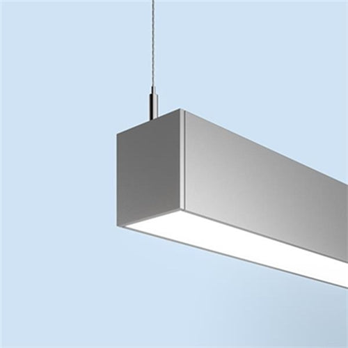 Mark S4PD LLP 8FT MSL8 80CRI 35K 1000LMF SCT MIN1 FLL MVOLT WHTT ZT F1/36A RDCY WHTCY WCRD 4' LED Direct Pendant, Linear Longest Possible, 3500K, with Options, White Canopy, White Cord
