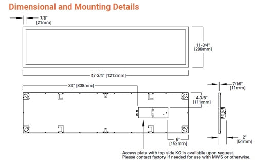 Metalux 14FP4235C 1' x 4' General LED Panel, 38W, 3500K, 80 CRI, 4259 Lumens