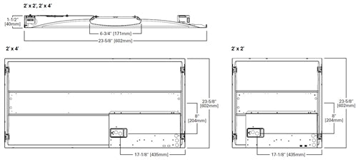 Metalux 24ARS-L3C3-UNV-MP2 2'x4' Achieva LED Troffer, Multi-Pack (2), 80 CRI