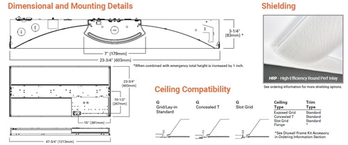 Metalux 24CZ2-50-UNV-L830-CD1-U 2'x4' Cruze LED, 5000 Lumens, 120-277V, 3000K, 0-10V 1%-100% Dimming