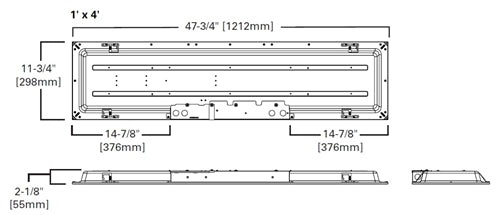 Metalux 14CGT4050C 1'x4' LED Backlit Panel, 39W, 5000K, 80 CRI, 4351 Lumens