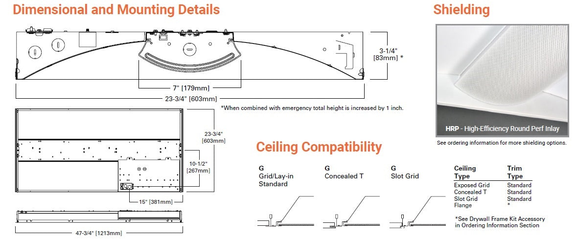 Metalux 24CZ2-50-UNV-L840-CD1-U 2'x4' Cruze LED, 5000 Lumens, 120-277V, 4000K, 0-10V 1%-100% Dimming