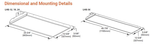 Metalux LHB-12-UNV-L850-CD-U 87W LED Linear High Bay Lensed, 12000 Lumens, 120-277V, 5000K, 0-10V Dimming