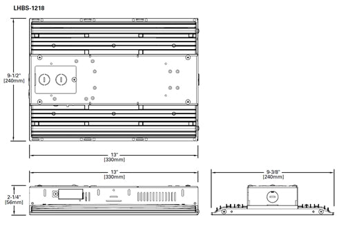 Metalux LHBS-1218-UNV-L84050-U Linear Lensed High Bay, 12000 and 18000 Selectable Lumens, 120-277V, 4000K and 5000K CCT Selectable, 0-10V Dimming Driver