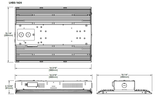 Metalux LHBS-1824-UNV-L84050-U Linear Lensed High Bay, 18000 and 24000 Selectable Lumens, 120-277V, 4000K and 5000K CCT Selectable, 0-10V Dimming Driver