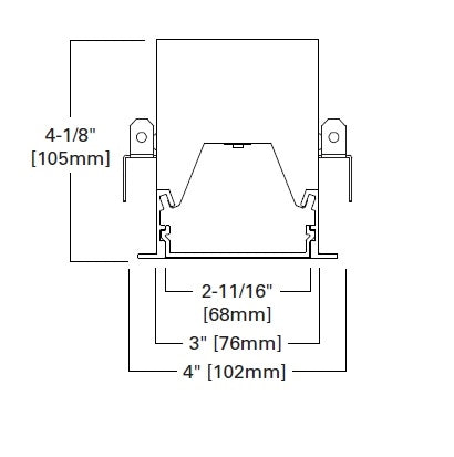 Metalux 4RCG-4-56D-L840-U 37W 4' LED Linear Recessed, 560 Lumens per Feet, 80 CRI, 4000K, 120-277V