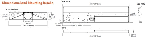 Metalux 14RTC3435 28W 1' x 4' LED Recessed Troffer, 3500K, 3571 Lumens
