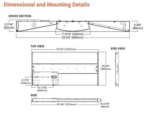 Metalux 24RTC6835 57W 2' x 4' LED Recessed Troffer, 3500K, 7220 Lumens