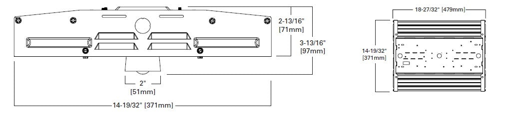 Metalux VHBLED-LD1-18-W-UNV-L850-CD1-U 160W Value High Bay, 18000 Lumens, Wide Distribution, 120-277V, 5000K, Dimmable