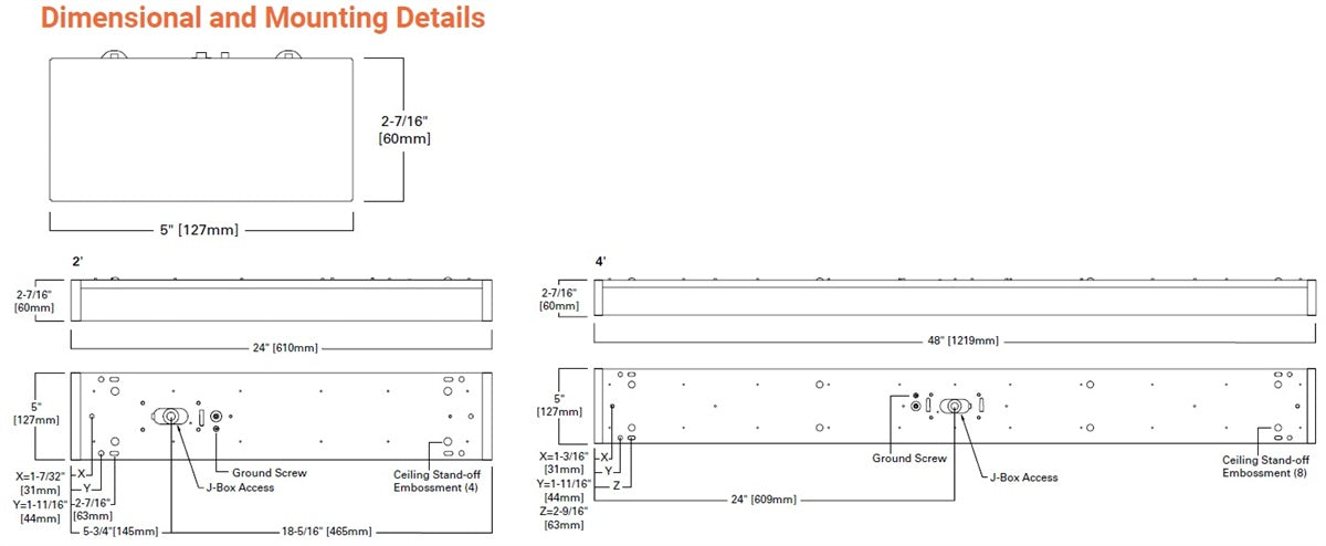 Metalux 2WP1540C 2' LED Utility Wrap Light, 1788 lumens, 4000K, UNV Non-Dimming