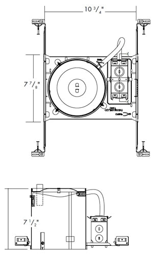 Prescolite DBXQL 6" IC/ Non IC Downlight Housing, 120V