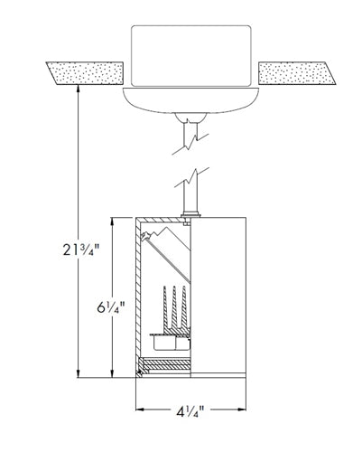 Prescolite LD4-S-P-120V-6L-35K-FL30-WH 4" Pendant Mount LED Cylinder, White Finish, 600 Lumens, 80 CRI, Non Dimming, 120V