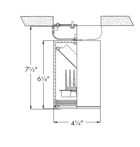 Prescolite LD4-S-S-120V-6L-35K-FL30-WH 4" Surface Mount LED Cylinder, White Finish, 600 Lumens, 80 CRI, Non Dimming, 120V