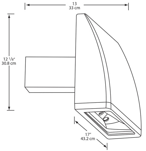 RAB ALED104/BL Standard 15 Degree Mount 104W LED Area Light, No Photocell, 5100K (Cool), 120-277V, Bi-Level Operation, Bronze Finish