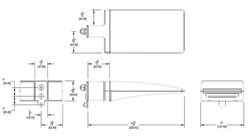 RAB ALED10Y LED 10W Area Light, No Photocell, 3000K (Warm), 509 Lumens, 64 CRI, Bronze Finish