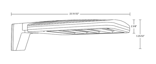 RAB ALEDM3T LED Area Light with Wall Mount box, 150W Type III Light Distribution, 5000K (Cool), 10603/12617/1919 lumens, 82 CRI, Bronze Finish