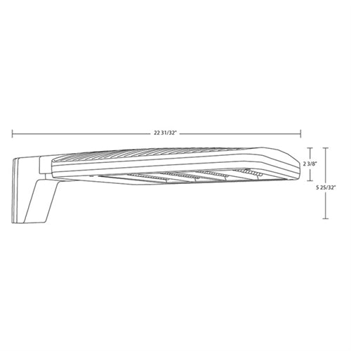 RAB ALEDM3TN/7PR LED Area Light with Wall Mount box, 150W Type III Light Distribution, 4000K, 10603/12617/1919 lumens, 82 CRI, with Photocell receptacle Bronze Finish