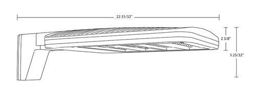 RAB ALEDM4T LED Area Light with Universal Pole Mount, 78W/90W/150W Type IV Light Distribution, 5000K, 10610/12625/19204 lumens, 85 CRI, Bronze Finish