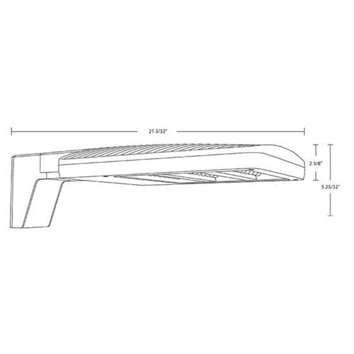 RAB ALEDS2T/7PR 80W Field-Adjustable Area Light, 82/82/81 CRI, 5812/8081/10917 Lumens, 5000K, Wet Location, Bronze