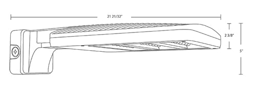 RAB ALEDS4TWMN/7PR 80W LED Area Light, Type IV Distribution, Wall Mount , 4000K Color Temperature, 120-277V, 0-10V Dimming, 7 Pin Twistlock Receptacle, Bronze