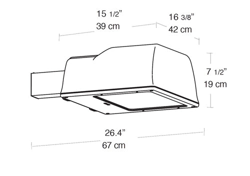 RAB ALS250QT/PC2 250W High Pressure Sodium AL Pole Mount Area Light, 277V Photocell, 24000 Lamp Life, Type II Distribution, Bronze Finish