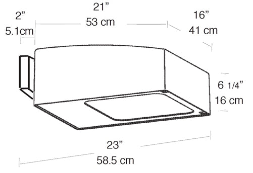 RAB ALXS250FXQT/PCT2 250W High Pressure Sodium ALX Flat Wall Mount Area Light, 277V Photocell, 24000 Lamp Life, Type II Distribution, Bronze Finish