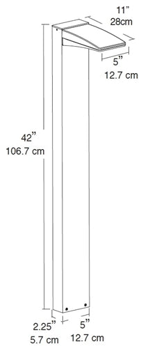 RAB BLED10N Bollard 10W LED Lamp, 4000K White Light 120V-240V Bronze Color