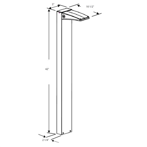 RAB BLEDS 13/10/6W Adjustable LED Bollard, Adjustable CCT 3000/4000/5000K, Wet Location, High Reflection Polycarbonate Reflector, Bronze