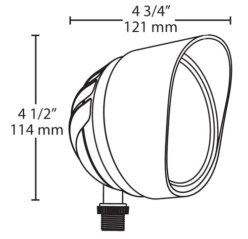 RAB BULLET12YW 12W LED Bullet Flood, 3000K (Warm), White Finish