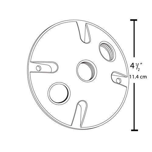 RAB C103A Weatherproof Die Cast Round Cover 3 Holes, Bronze