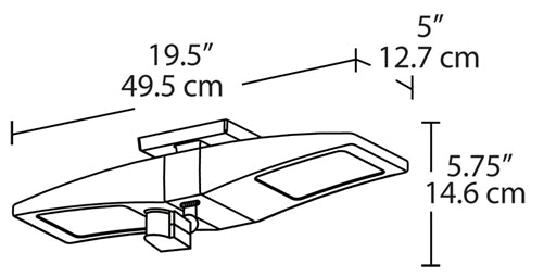 RAB CLED2X13NMSW-BL 26W Ceiling LED LSMART with Mini Sensor, 4000K Color Temperature (Neutral), Bi-Level Operation, White Finish